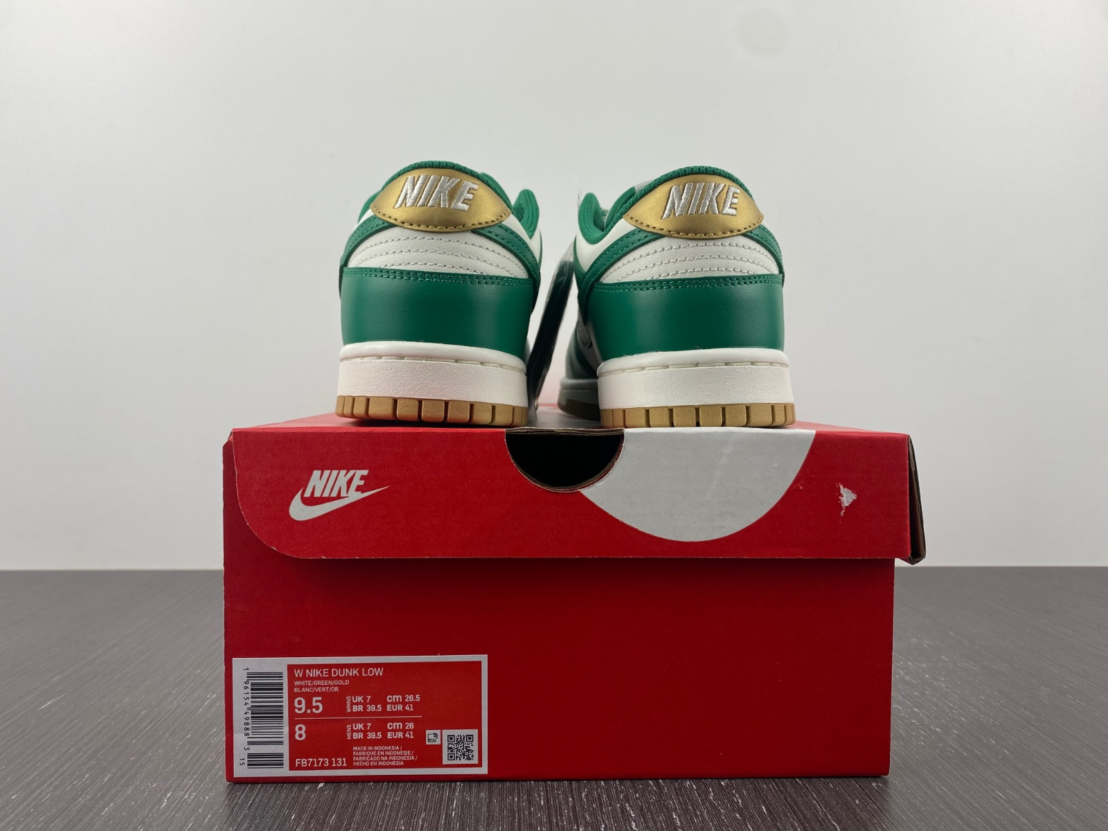 nike dunk low "green/gold"