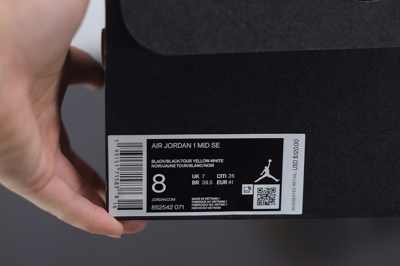 air jordan 1 mid se "yellow toe" 852542-071