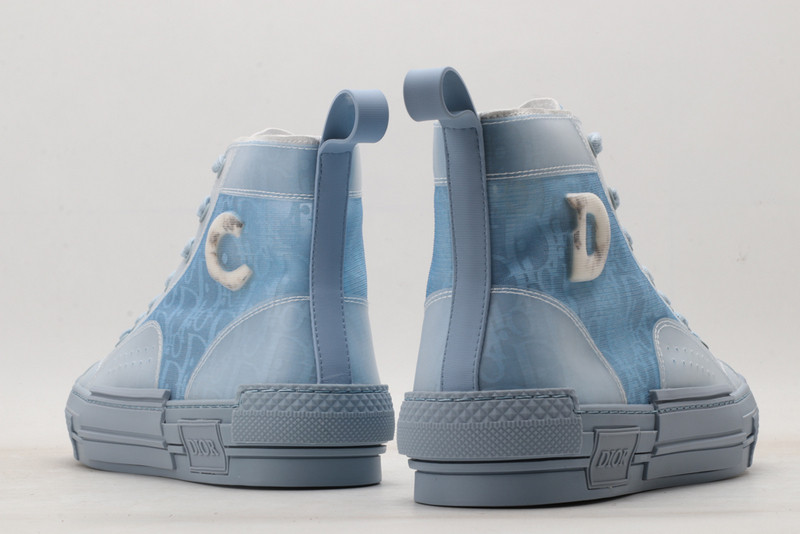 dio* b23 oblique high-top white sneaker