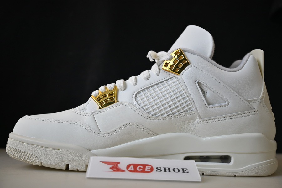 air jordan 4 sail metallic gold black aq9129-170