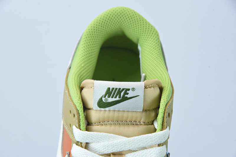 nike sb dunk low gs barley yellow sail white bright green dv9108-711