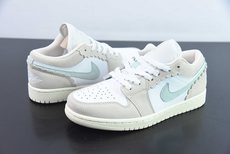 air jordan 1 low gs white pink soft blue dz5356-800