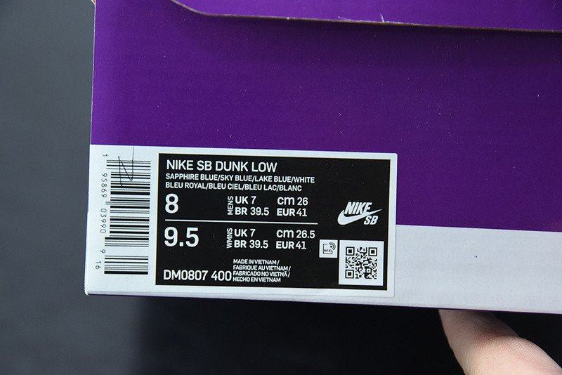 nike sb dunk low “blue raspberry” dm0807-400