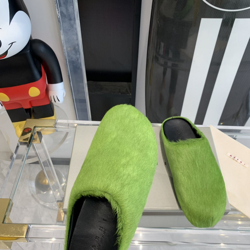 marni calf hair slippers
