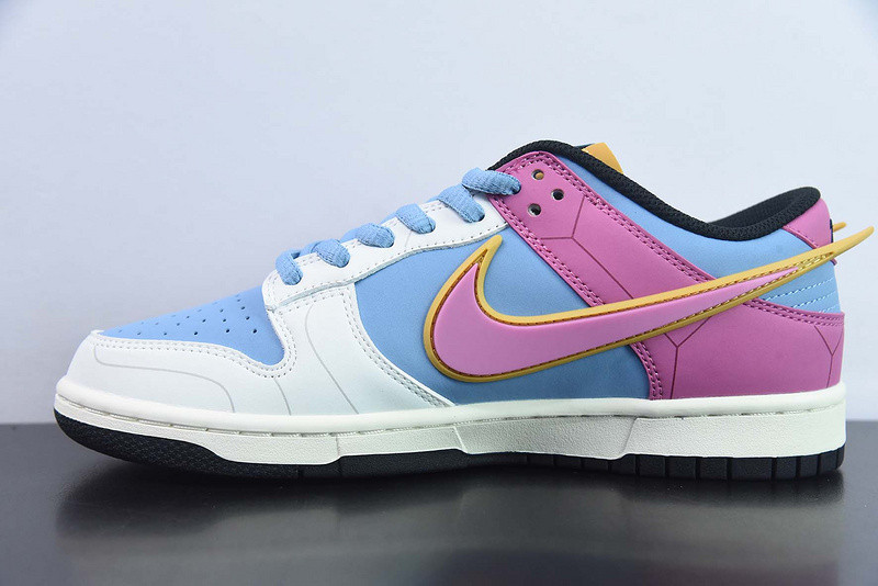 nike sb dunk low pink blue white black zd2356-153