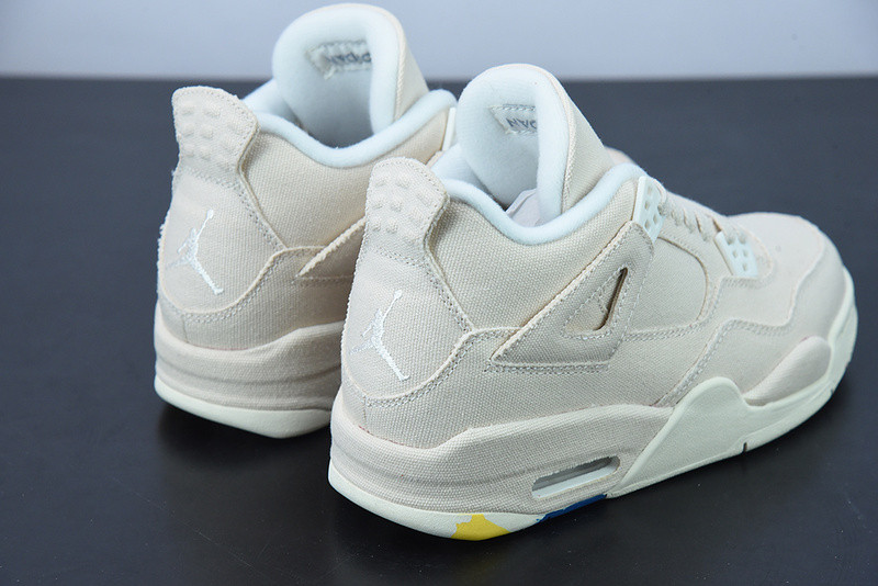 air jordan 4 canvas sail cement grey dq4909-100