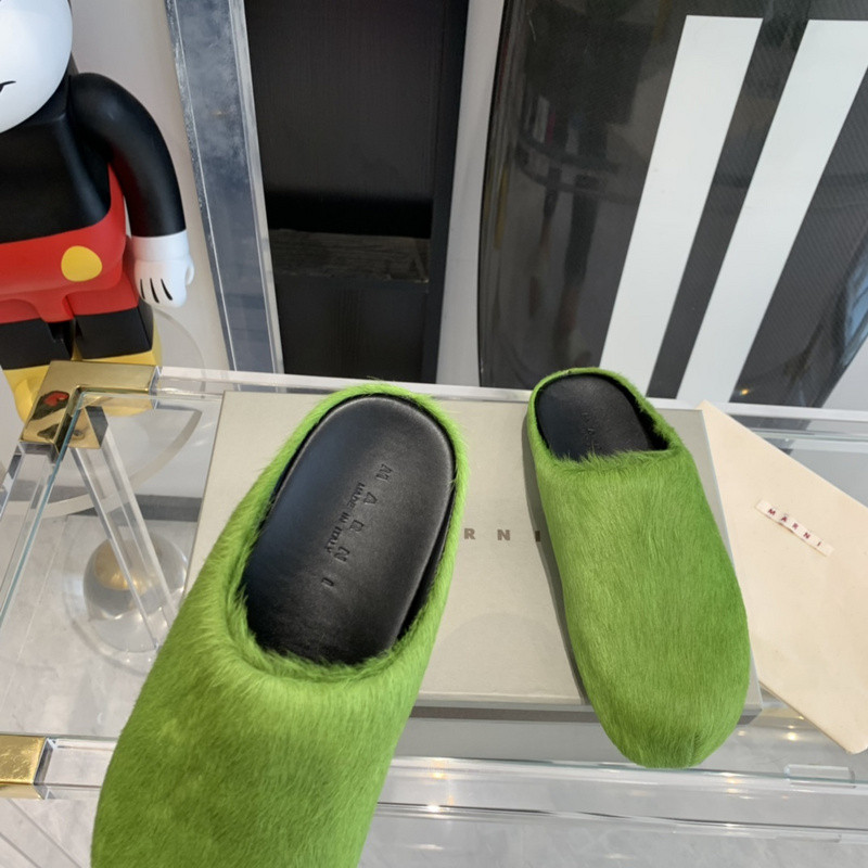 marni calf hair slippers