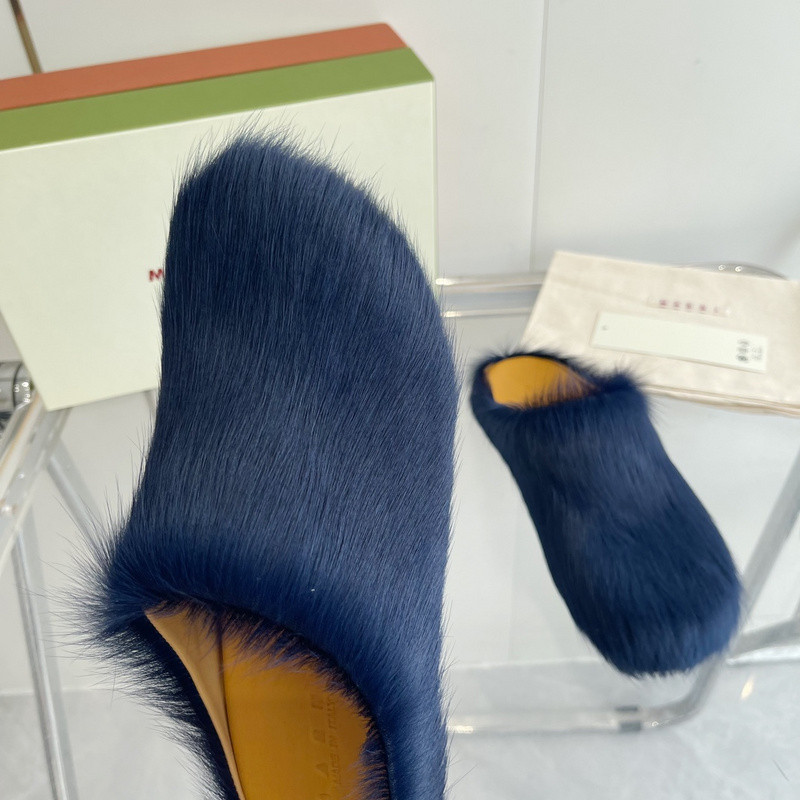 Marni calf hair slippers