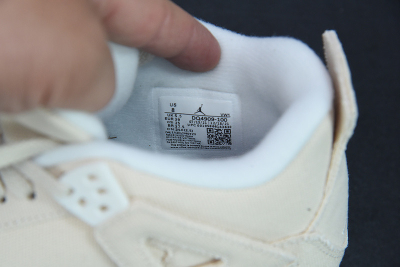 air jordan 4 canvas sail cement grey dq4909-100
