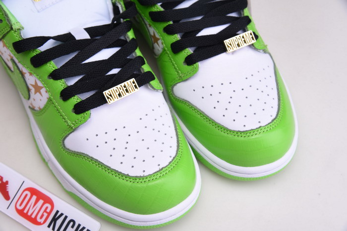 S*p*e x nike sb dunk low white/metallic gold-green dh3228-101